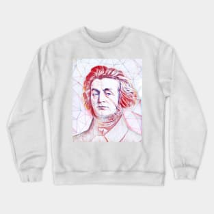 Adam Mickiewicz Portrait | Adam Mickiewicz Artwork | Line art Crewneck Sweatshirt